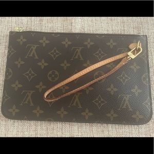 Louis Vuitton Monogram Canvas Neverfull pouch/wristlet